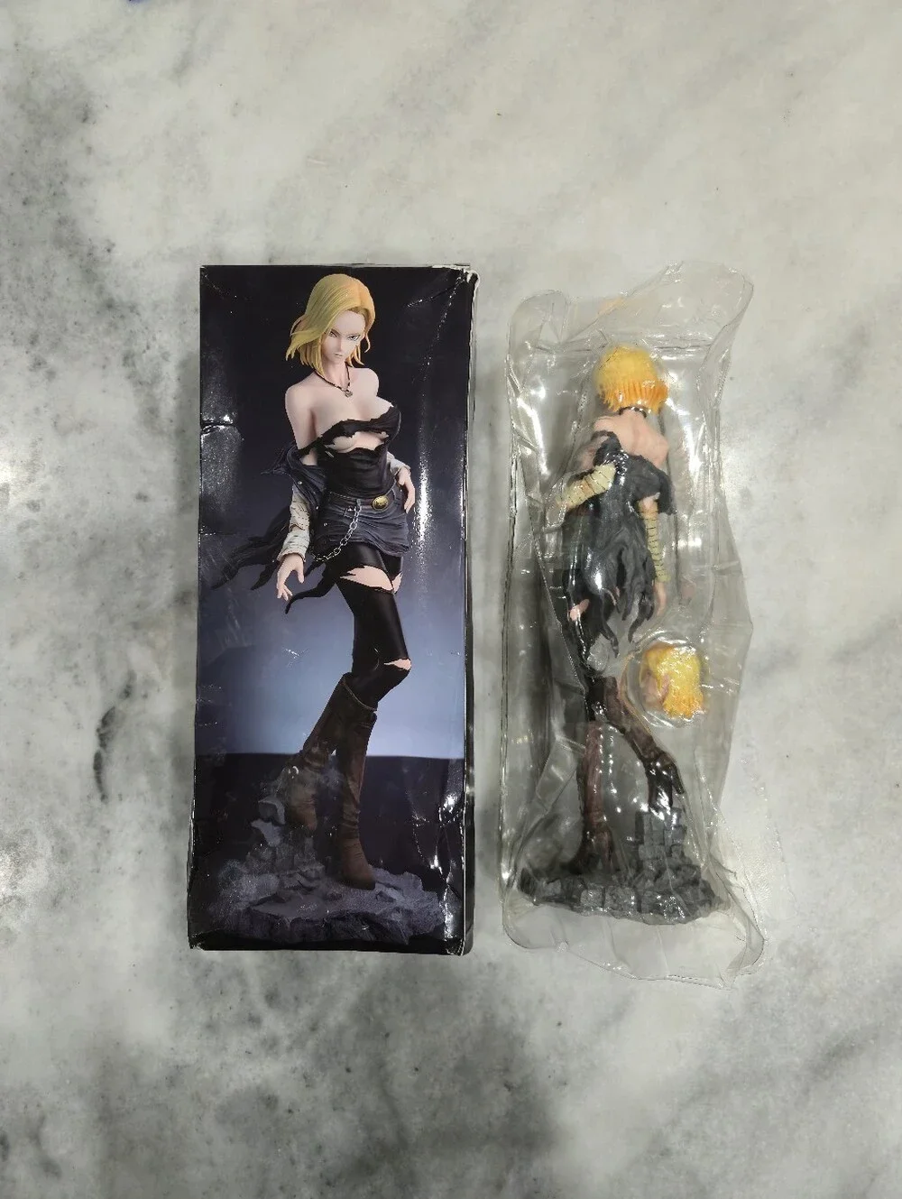 Dragon Ball Android 18 Figure With 2 Face Parts Dragon Ball 12' (Damaged Box)